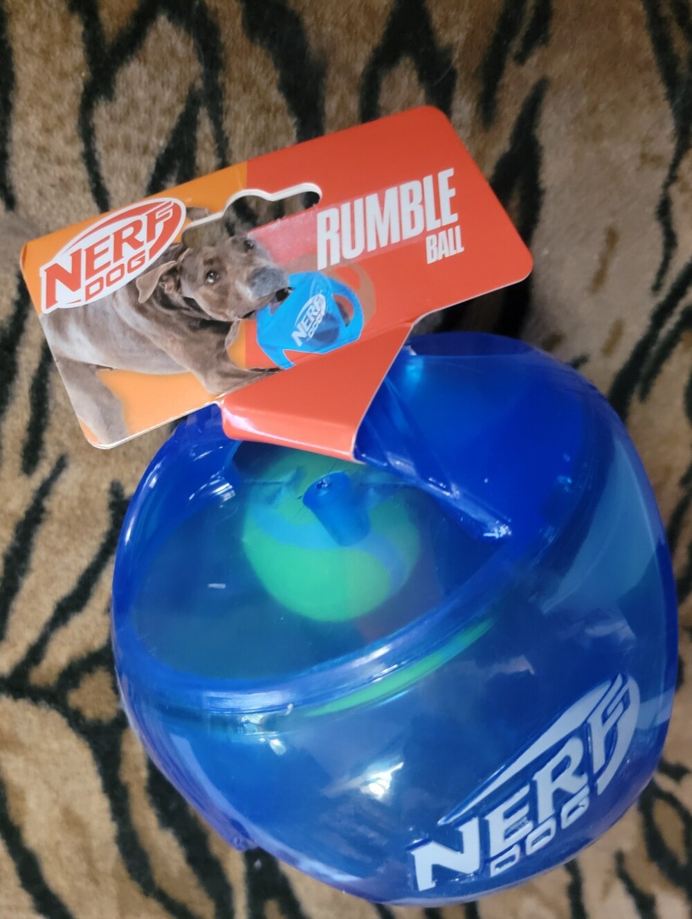 Nerf Dog Ball In Ball Rumble Blue Interactive Durable Dog Toy Large Xlarge